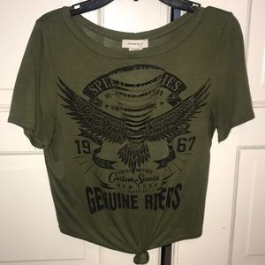 Green motorcycle shirt